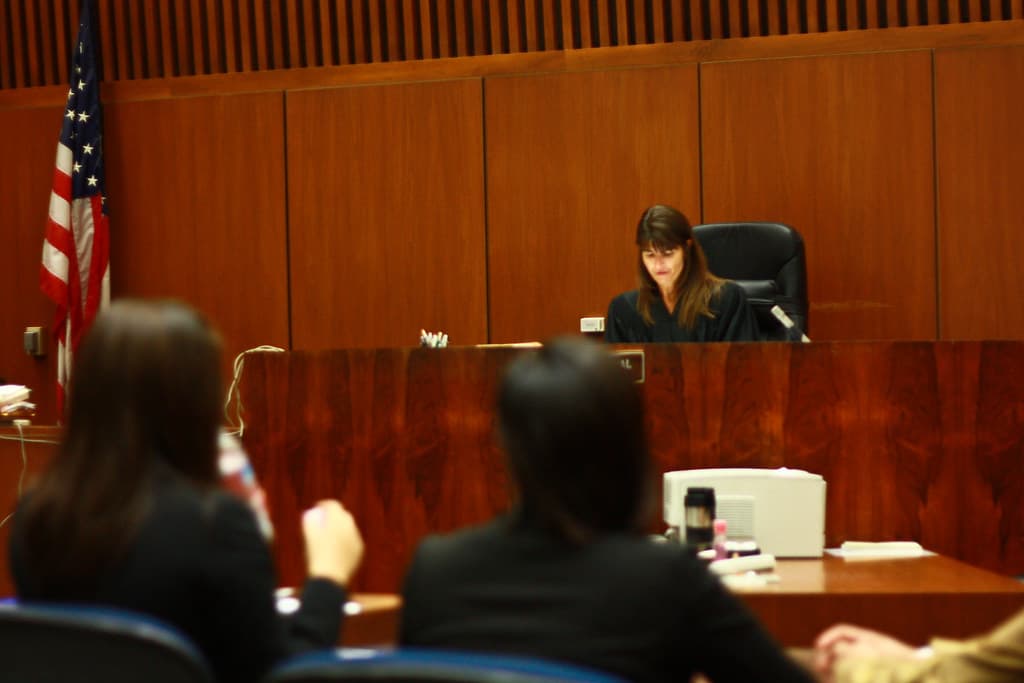 High school mock trial competition team