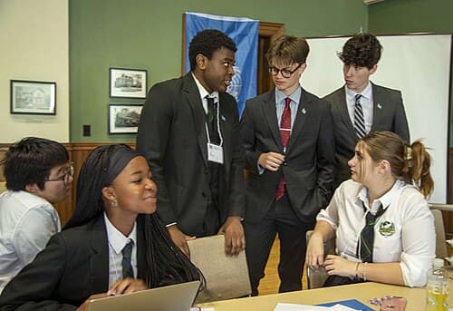 Model UN conference or moot court competition