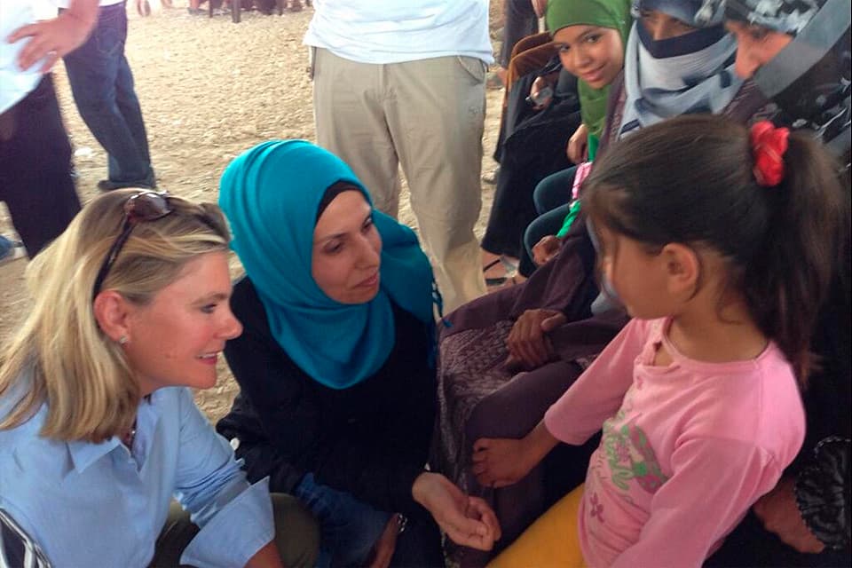 Support counselor listening to a student