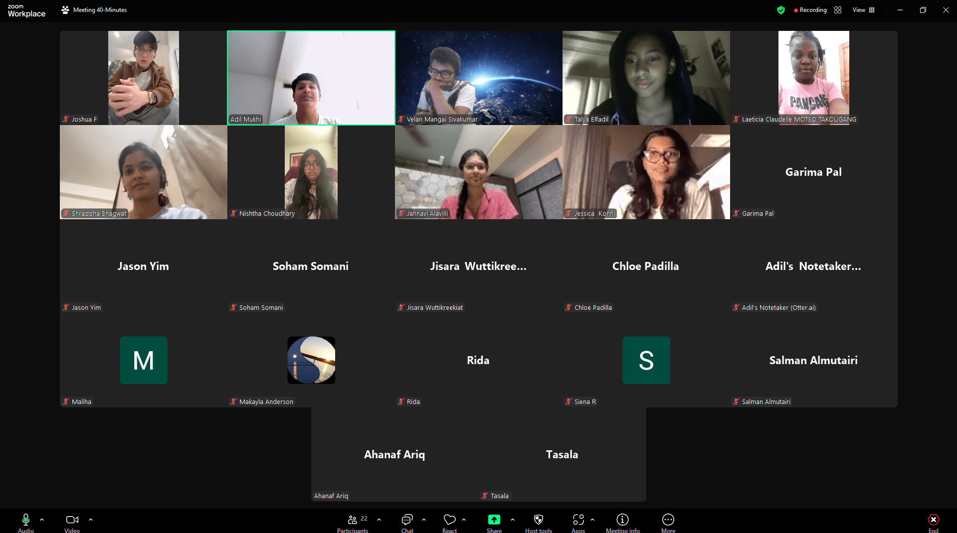 Dr. Interested youth researchers meeting on Zoom