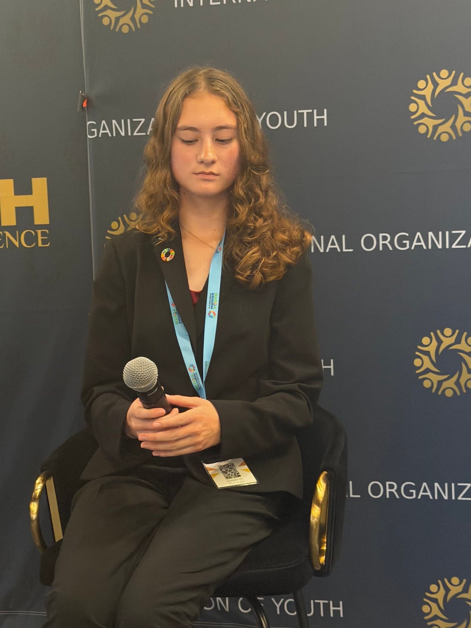 Kathryn Anderson at a youth leadership conference